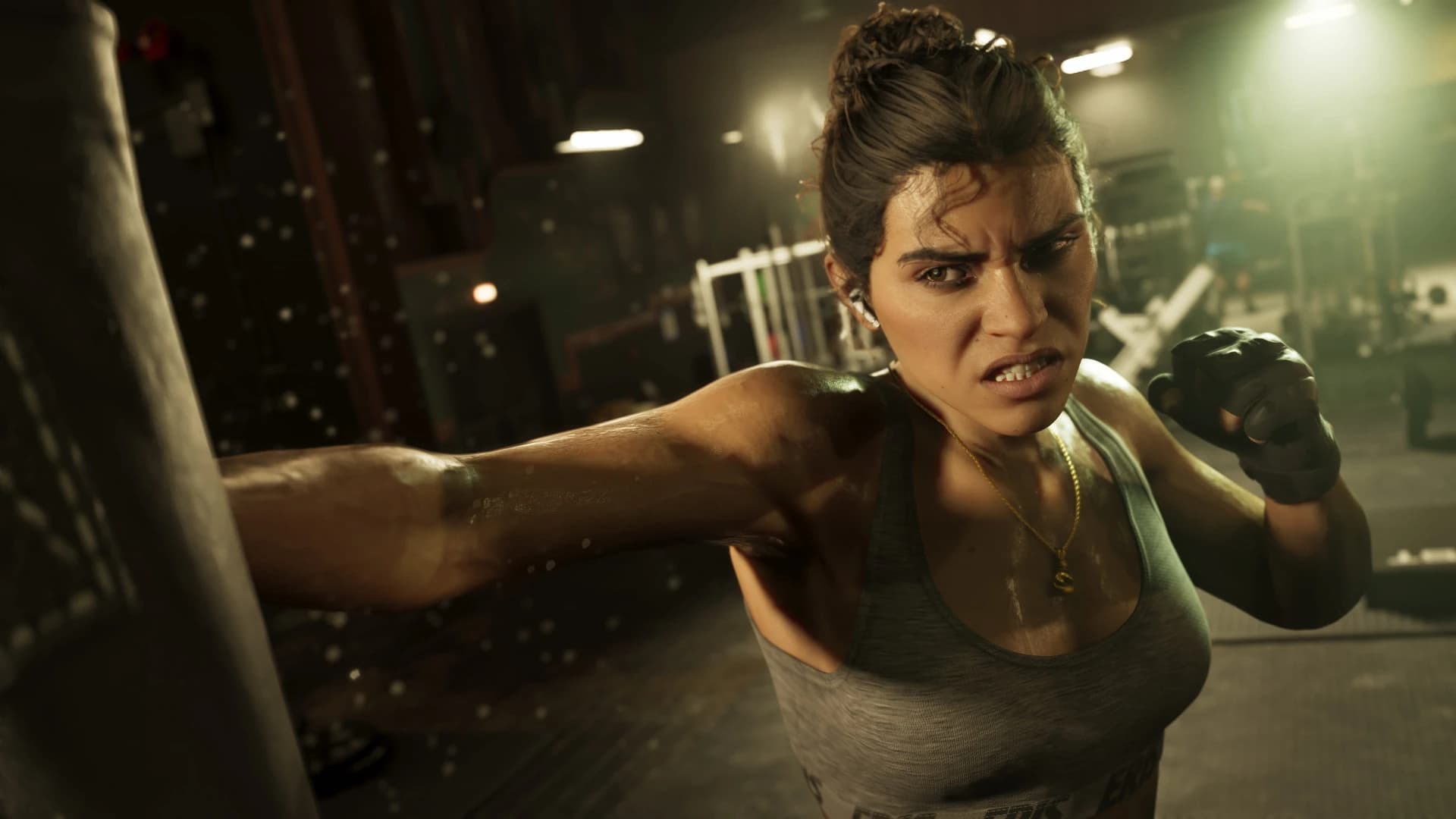 Lucia Caminos em uma cena oficial de Grand Theft Auto VI